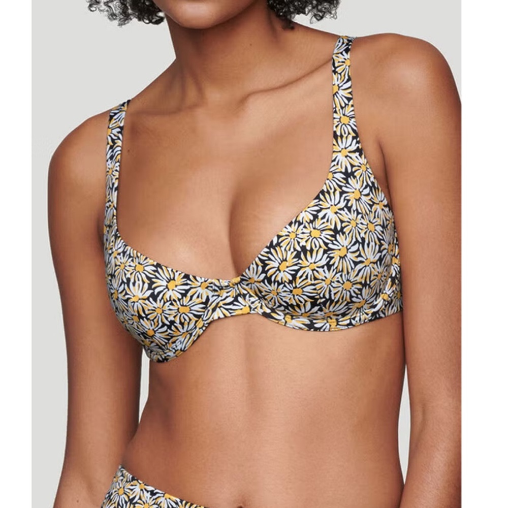NWT CUUP bikini top in ditsy bloom sun